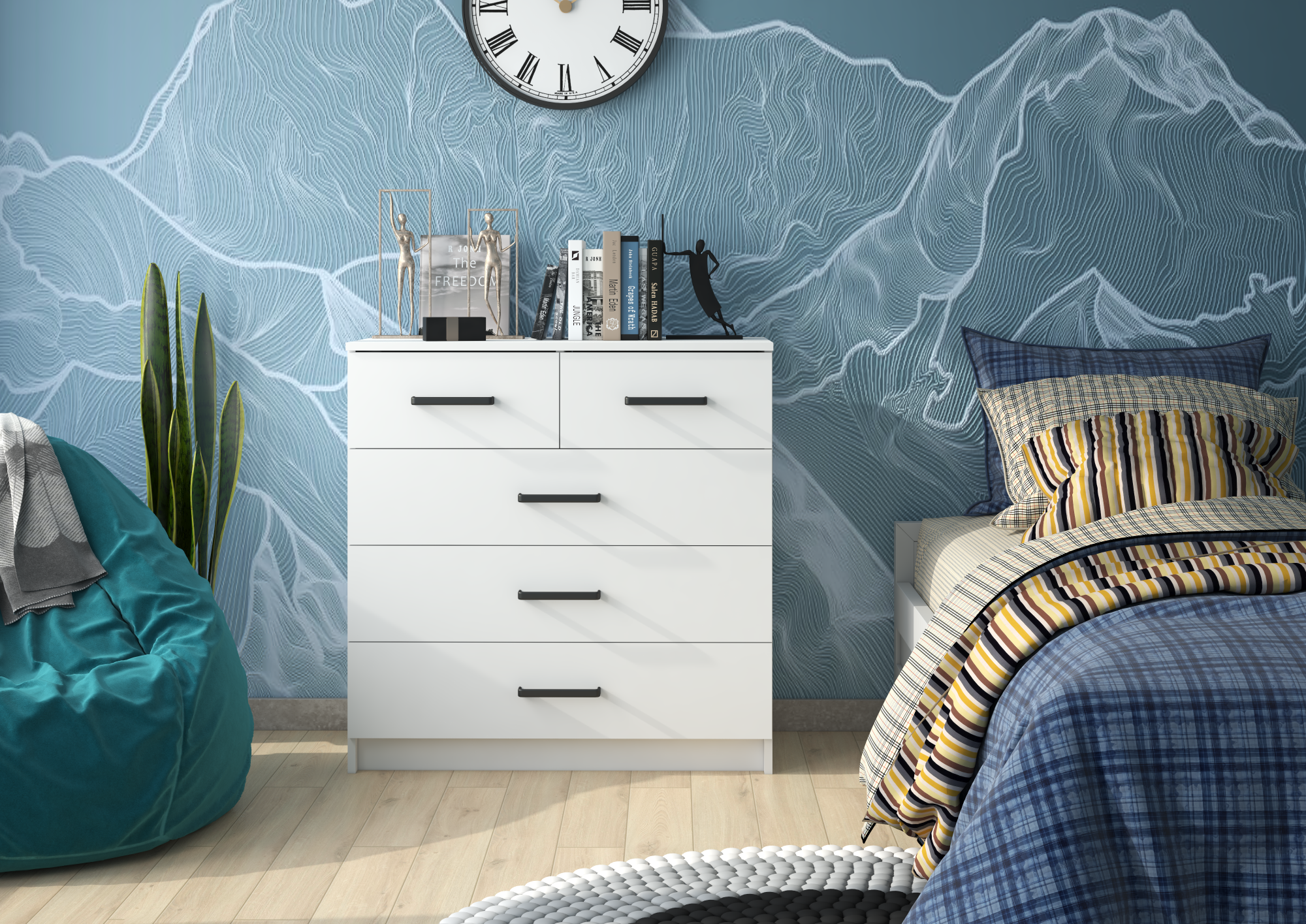 "Вега К04" Комод 5 /2 ящика СНЯТО