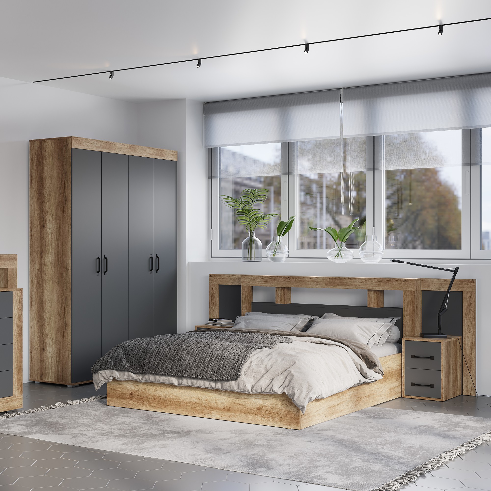 "Прима" Тумба прикроватная ТБ-12 Дуб каньон