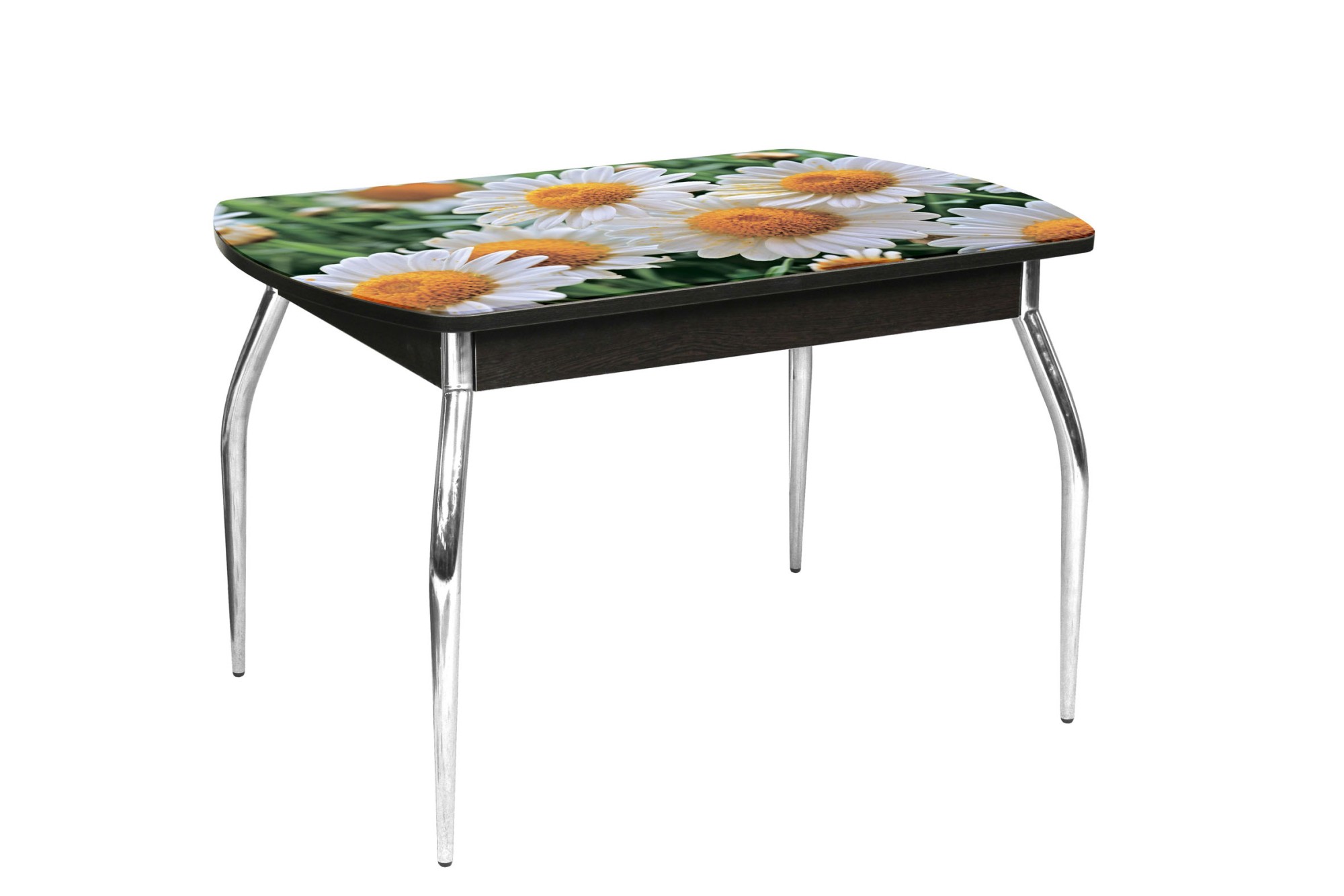 "Грация 1,2" Стол НЕ  раздвижной 1,20 х 0,8 (Венге) ДЕРЕВО  опора изогнутая 