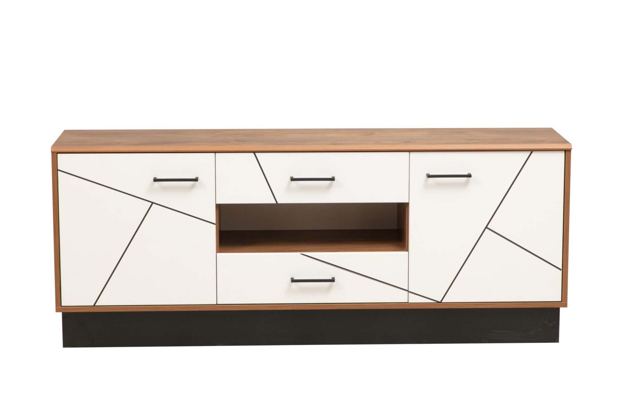 54.04 Тумба под ТВ "Гамма" (ш.1600) Таксония/Белый