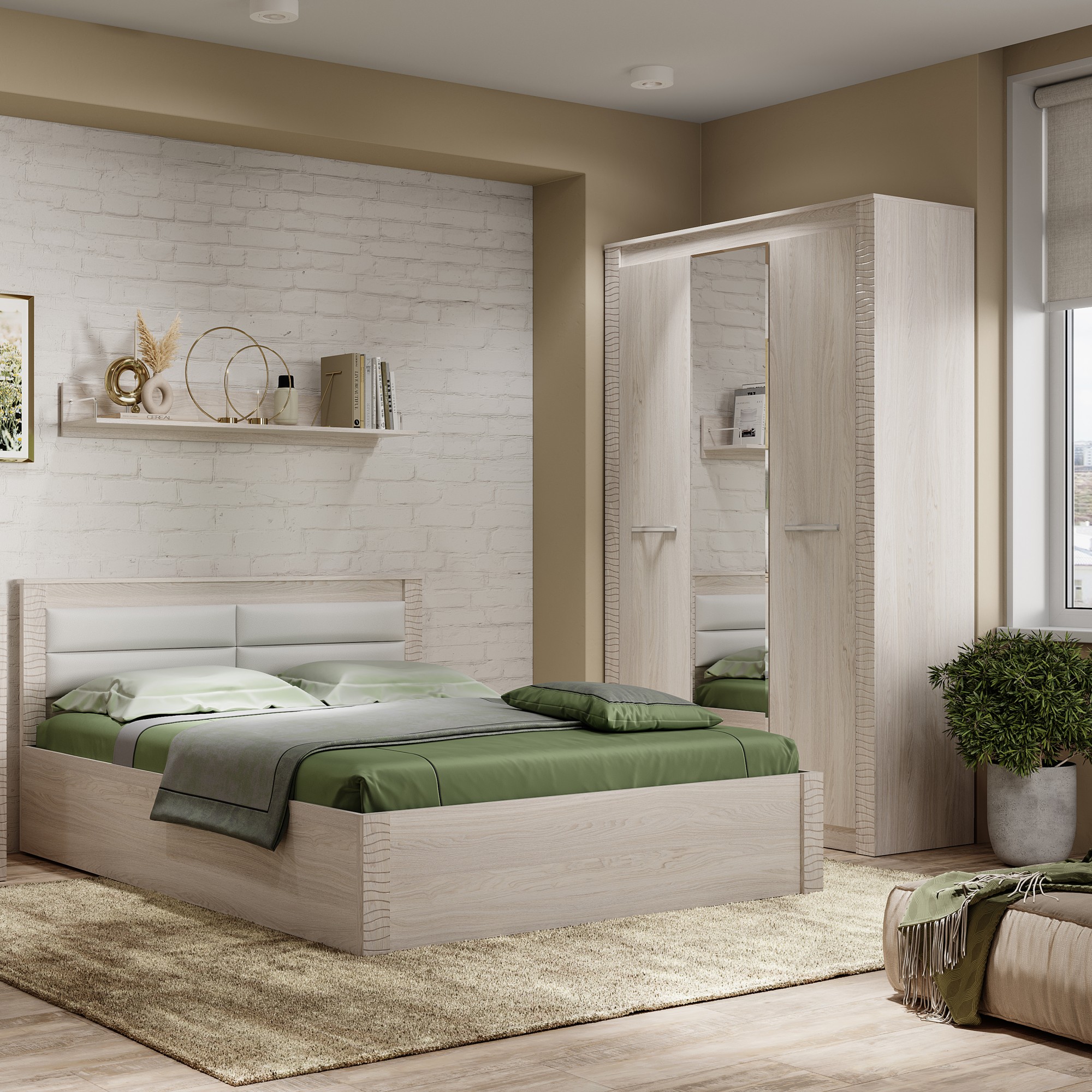 "Монако" Шкаф 3-х дв. ШК-38 Ясень