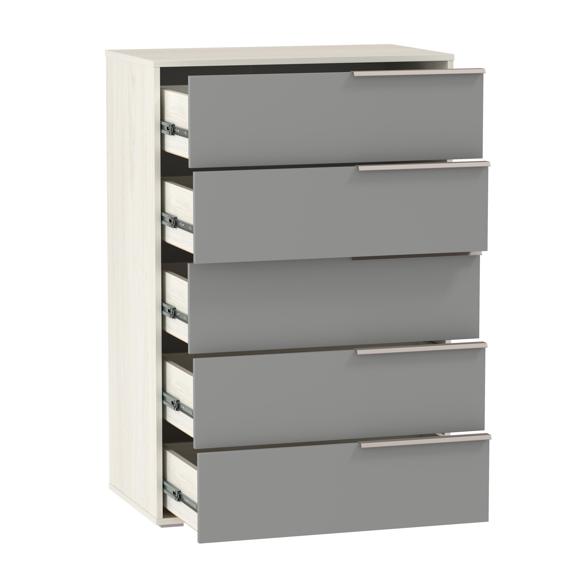 Комод 57.04 "Аданте" (ясень анкор светлый / серый)